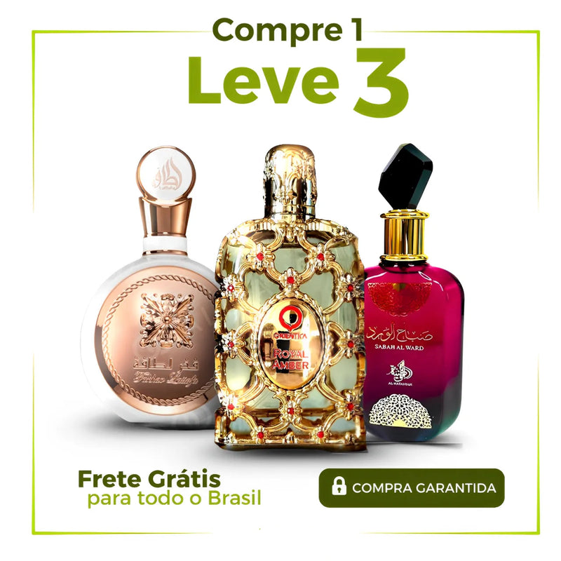 PROMOÇÃO COMPRE 1 LEVE 3 - Sabah Al Ward, Fakhar e Royal Amber - Oferta De Dia das Mães  - 100ml Cada